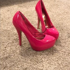 Women’s pink stiletto heels